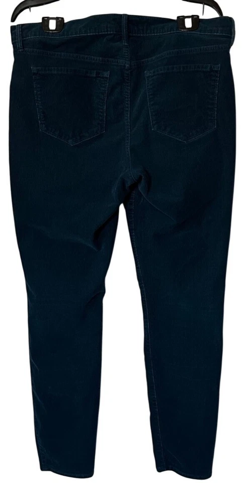 Pantalones de pana para mujer Old Navy Rockstar tiro medio azul verdoso mezcla de algodón talla 14 Foto 2 de 4