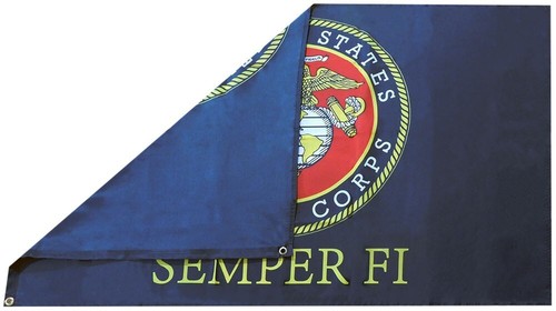 3x5 United States Marine Corps Semper Fi Black 100D OFFICIALLY LICENSED Flag - Picture 2 of 4