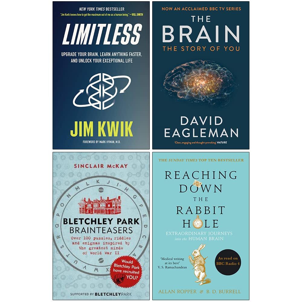 Limitless,Reaching Down Rabbit Hole,Brain, Bletchley Park Brainteasers 4 Books - Image 2