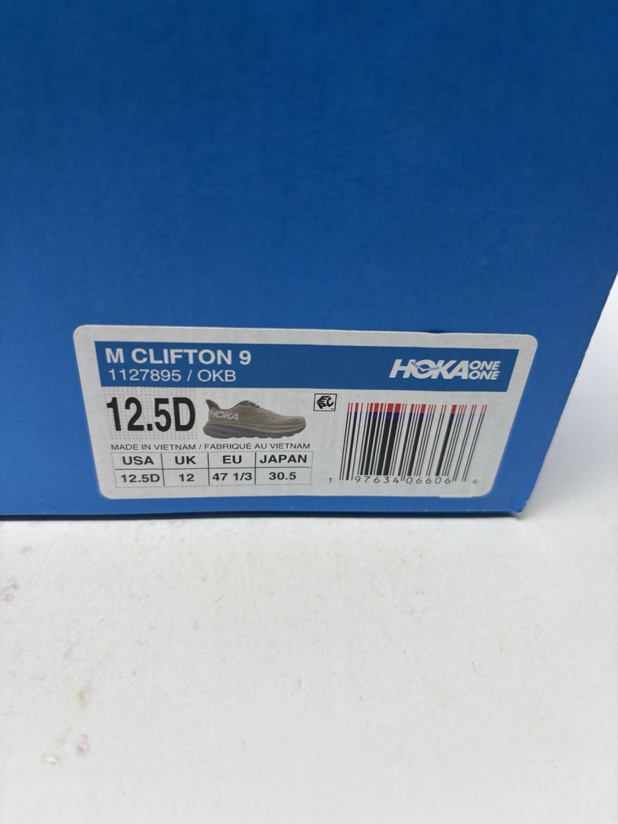 Size 12.5 - Hoka One One Clifton 9 Oat Milk Barley for sale