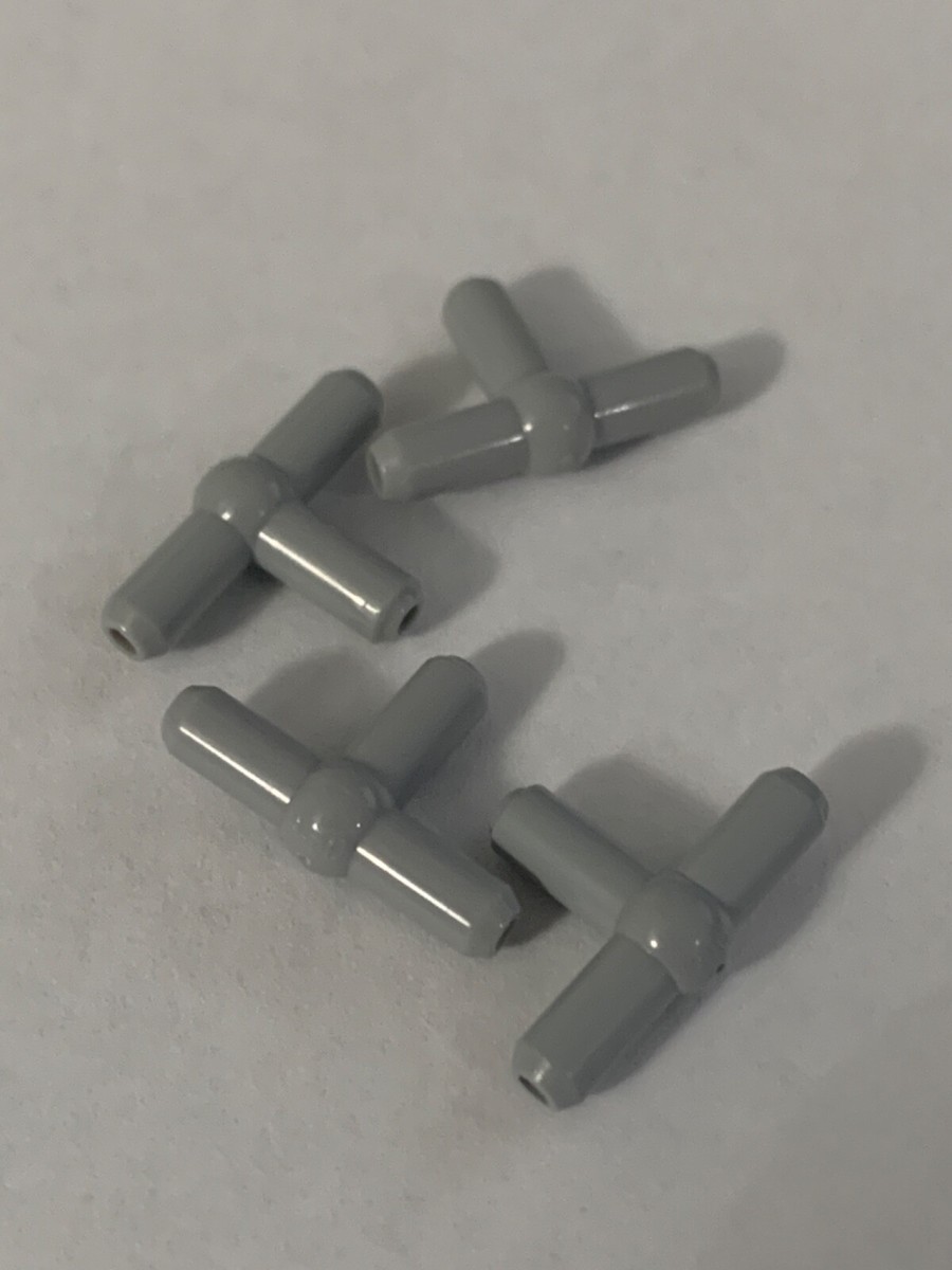 LEGO Parts 4697 (4pcs) T' Hose Connector, Technic, Light Bluish