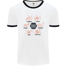 Chemistry is Awesome Alcohol Chocolate Love Mens Ringer T-Shirt