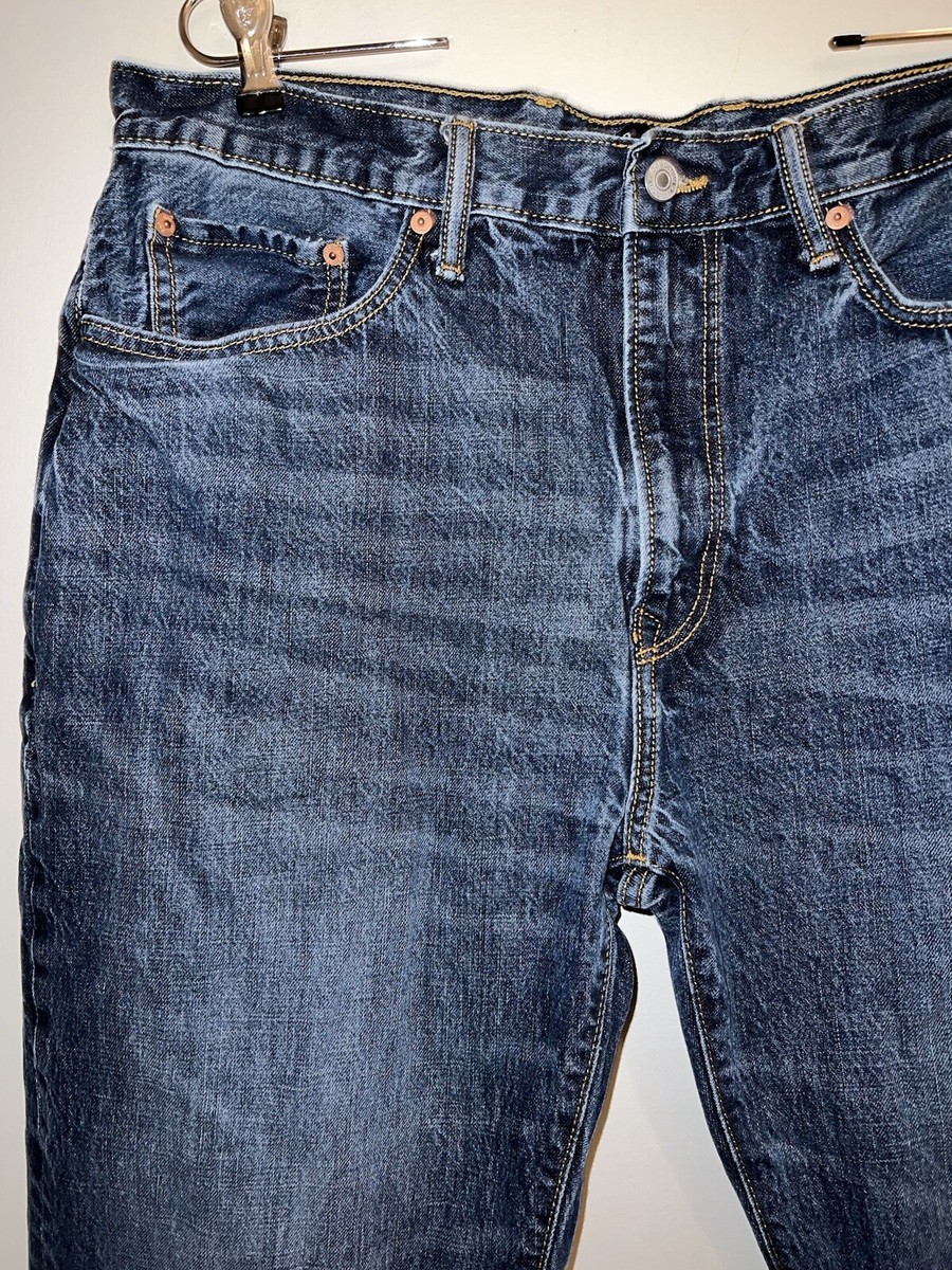 Gap Mens Relaxed Fit Straight Leg Jeans Medium Wash