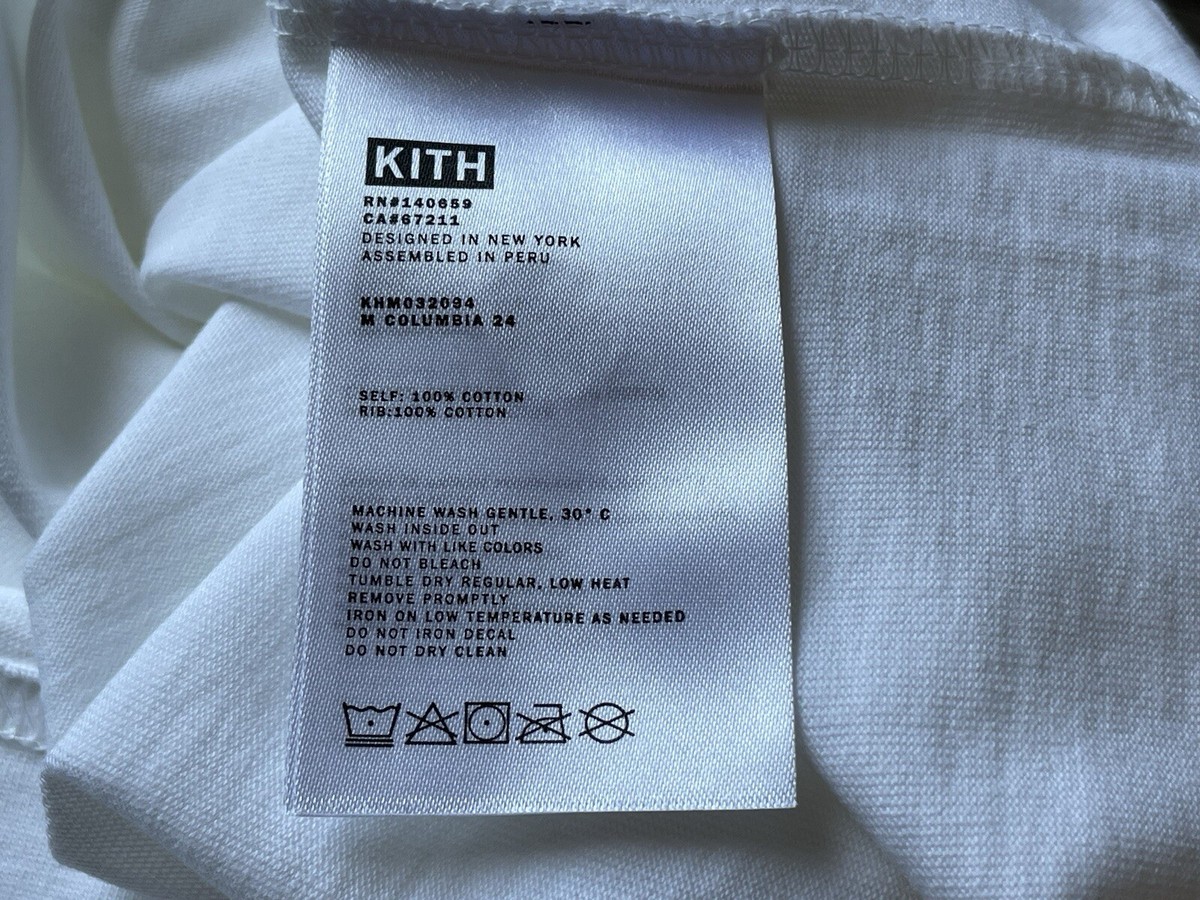 Kith x Columbia Yosemite Box Logo Tee S/S T-Shirt White Men's Sz