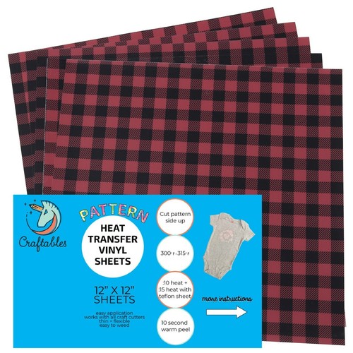 Buffalo Plaid Pattern HTV Heat Transfer 