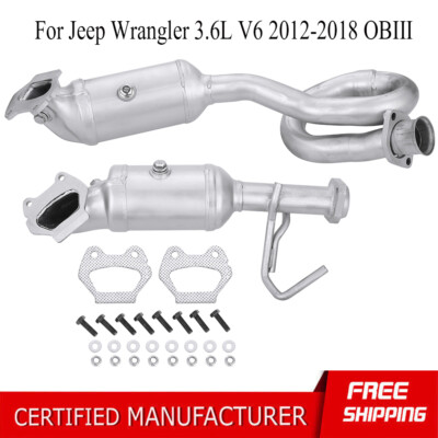 Catalytic Converters Exhaust Kit For Jeep Wrangler 3.6L 2012-2018 Left & Right