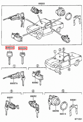 Genuine LandCruiser HZJ79 HZJ78 HZJ77 HZJ76 Levin AE92 Non Chip Blank Key - Picture 5 of 24