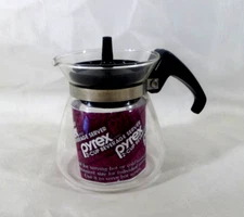 Vintage Pyrex Glass 2 Cup Beverage Server Mini Carafe, Syrup or Cream Dispenser