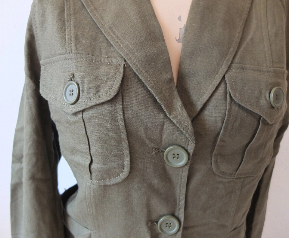 * MAX STUDIO LONDON eleganter Leinen Blazer 8 M 38 NEU Olivia - Bild 3 von 4