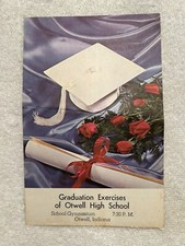 1970 Otwell High School Graduation Program IN With Class Roll