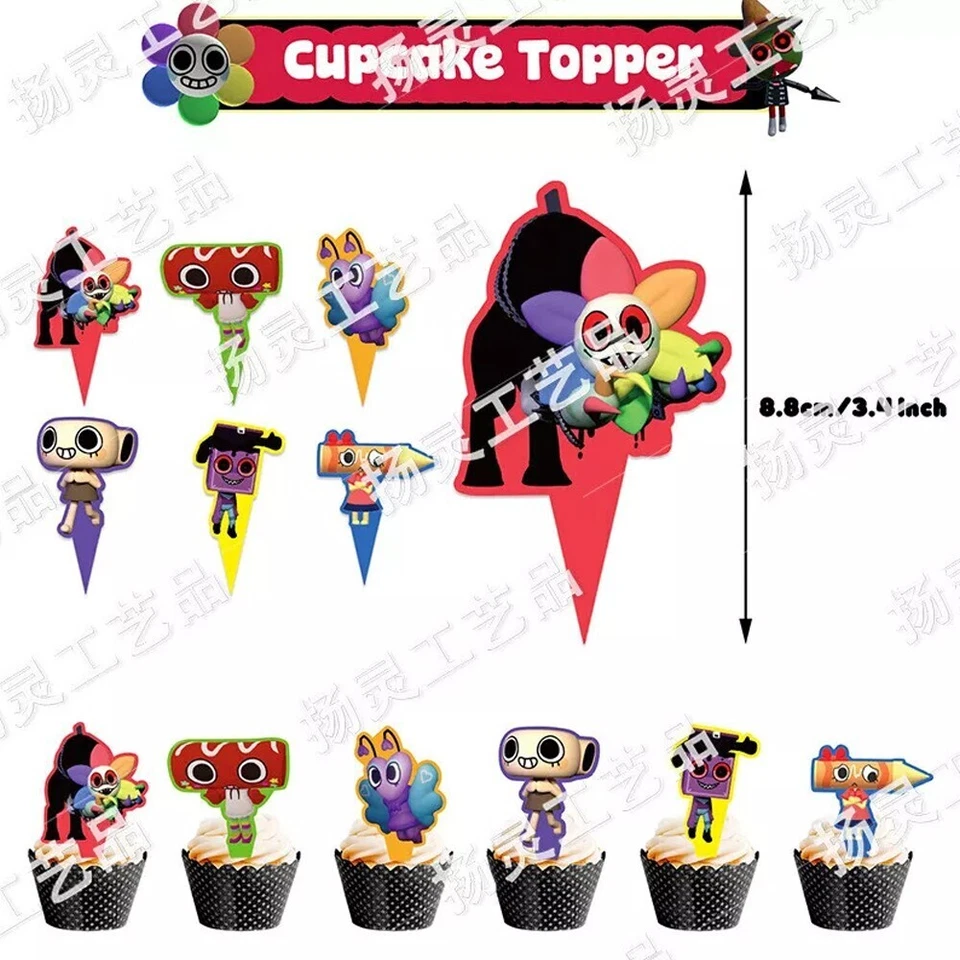 Dandy's World Game Birthday Party Decoration Banner Balloons Cupcake Topper - Image 3 of 4