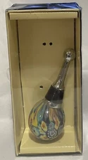 LS Arts Millefiori Art Glass Wine Stopper Excellent