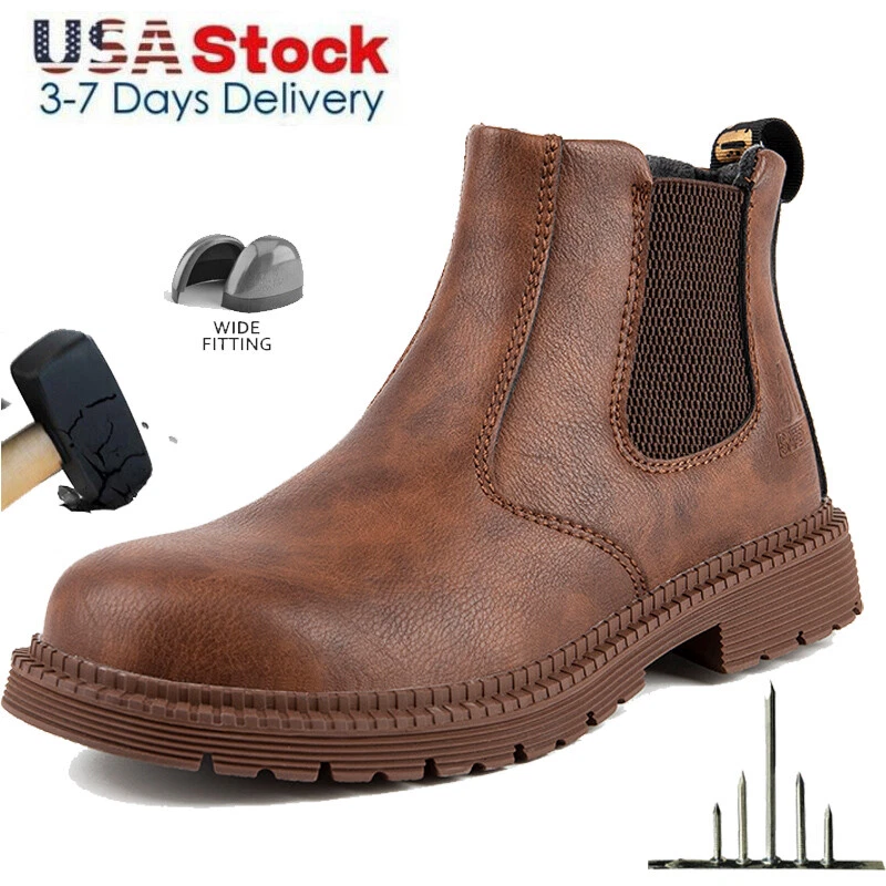 Indestructible Safety Work Shoes Steel Toe Work Boots Mens Waterproof Sneakers