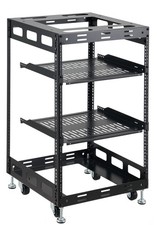 15U Open Frame Rack for Servers  AV Gear - Wall Mountable Design Includes 2X...