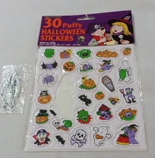 Vintage Halloween Puffy Stickers 80s