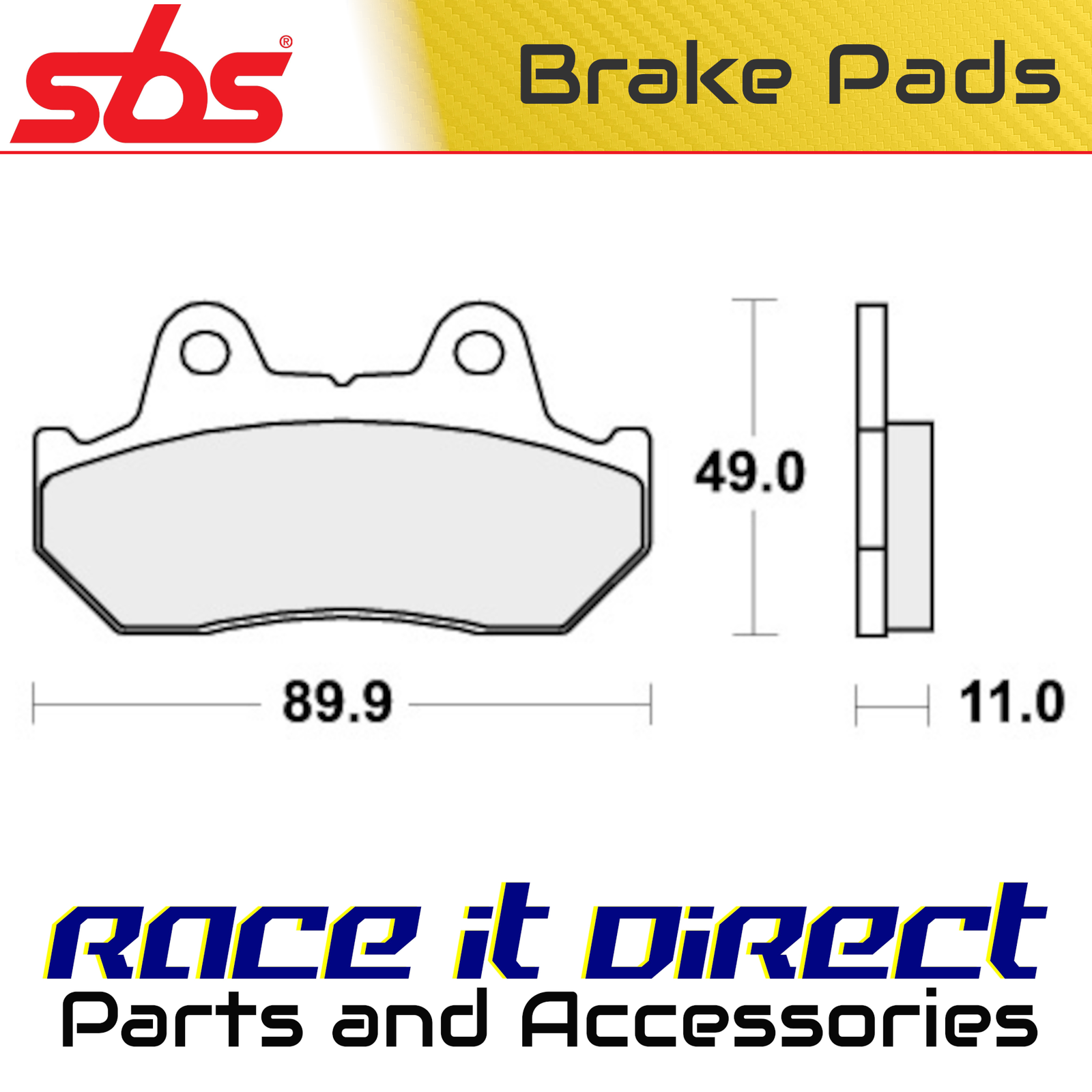 Brake Pads for HONDA VFR 750 F 1986-1987 Rear Street SBS