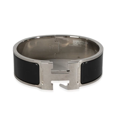 HERMÈS Hermes Clic Clac placcato palladio in nero GM