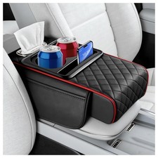 TSIEBRV 5-in-1 Car Center Console Cover,Leather Car Armrest Cover with Cars T...
