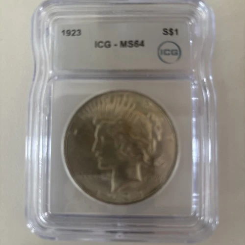 1923 Peace Silver Dollar MS64 ICG