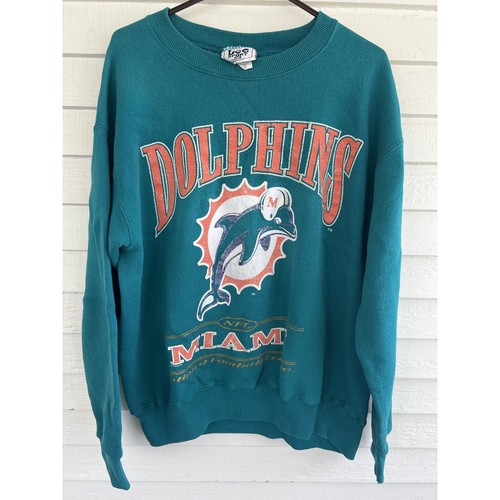 Vintage Lee Sport Nutmeg 1996 Miami Dolphins NFL Crewneck Sweater Swea