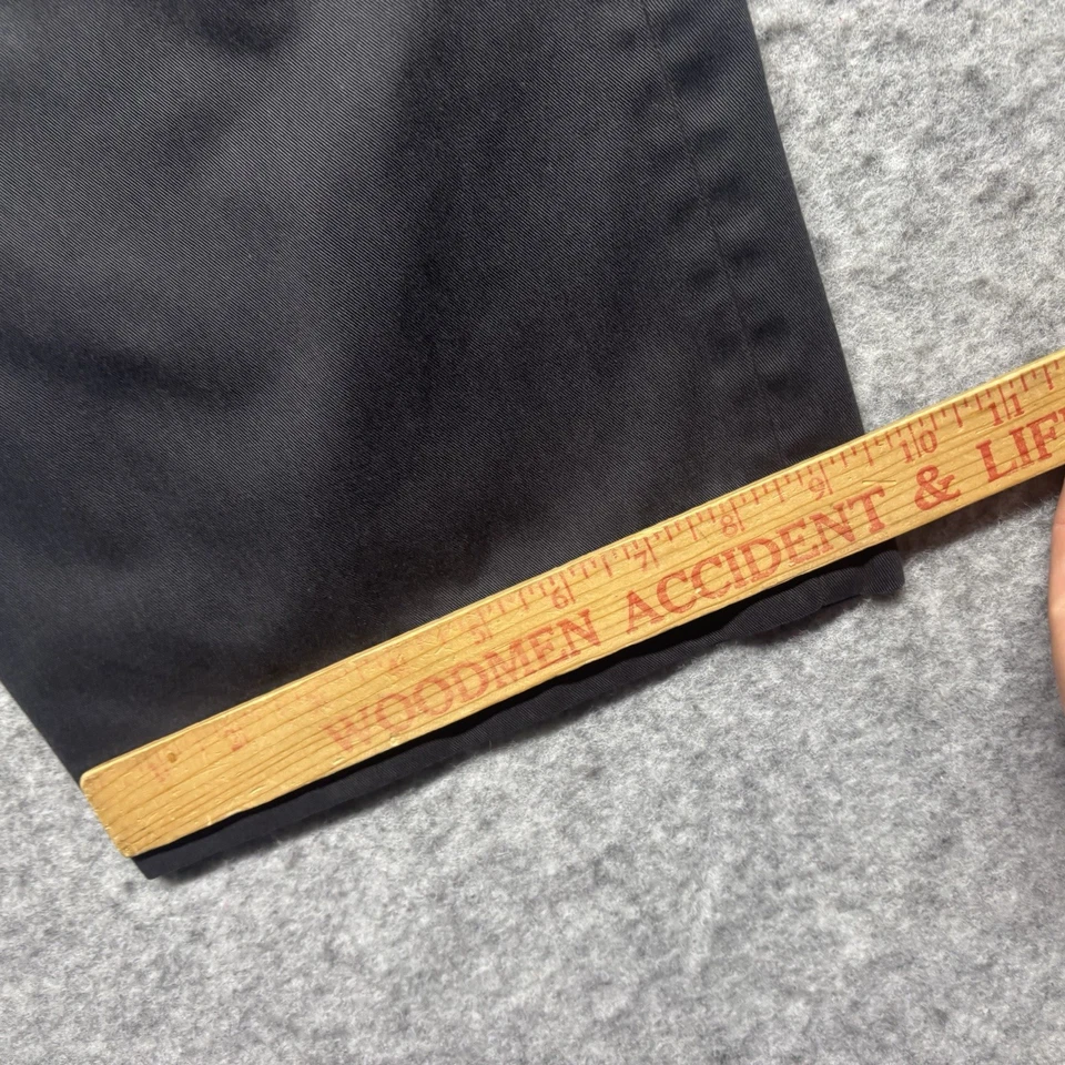 Arrow Pleated Casual Dress Slacks Mens 38x32 Navy Blue Pants - Image 2 of 4