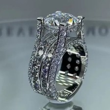 925 Sterling Silver Fill Round Cut Lab Moissa...