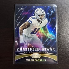 Micah Parsons 2023 Panini Certified Certified Stars Mirror Gold /25 Cowboys