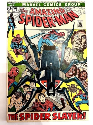 AMAZING SPIDER-MAN #105 Feb 1972- Gil Kane- Glossy Higher Grade Bronze Age