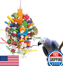 Bird Chewing Toy Large Parrot Cage Bite African Grey Macaw Cockatoo