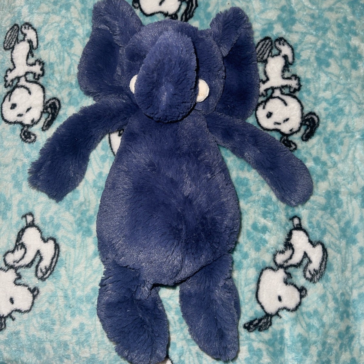 JELLYCAT Medium Bashful Navy Blue Elephant Rare Retired Design