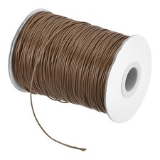 Dark Brown 1.2mm Waxed Cord 175 Yard Wax Bead Thread String for Jewelry Make