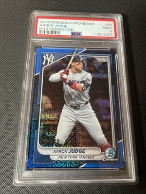 2024 Topps Bowman Chrome Aaron Judge Blue Mojo Refractor /150 Yankees #80