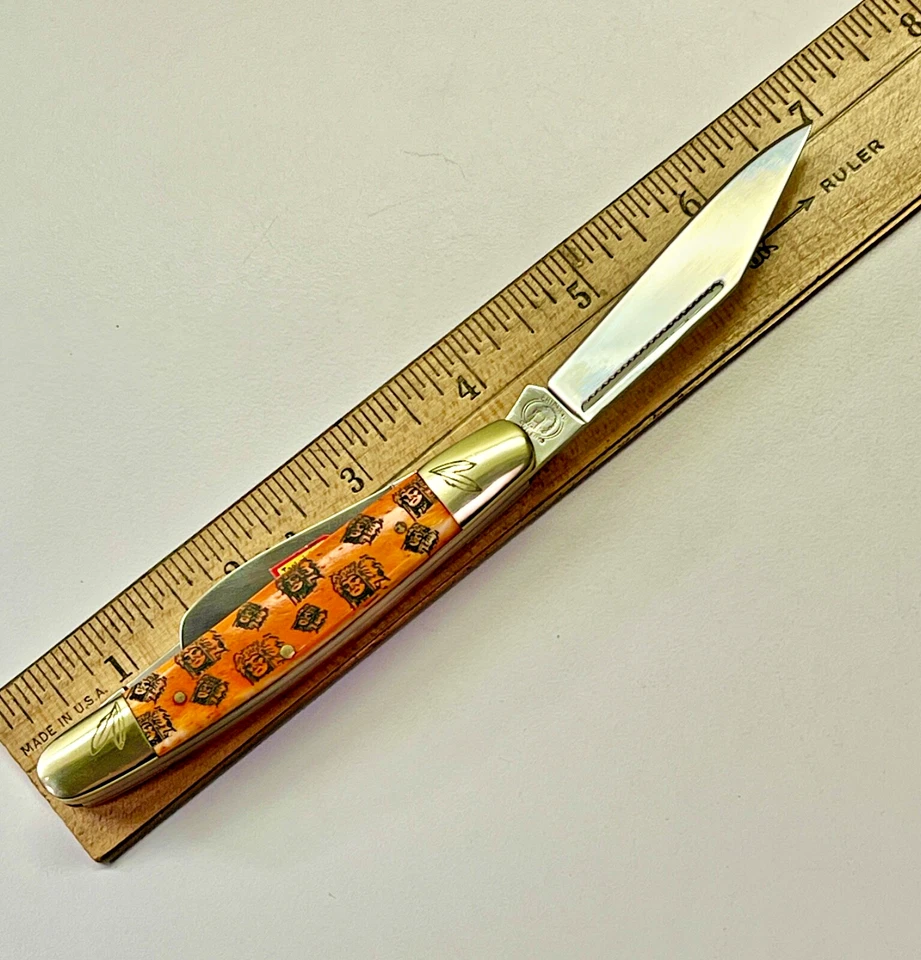 De colección CHIPAWAY WRANGLER -- 4" Largo NARANJA HUESO Stockman -- ((NUEVO)) en CAJA Foto 4 de 4