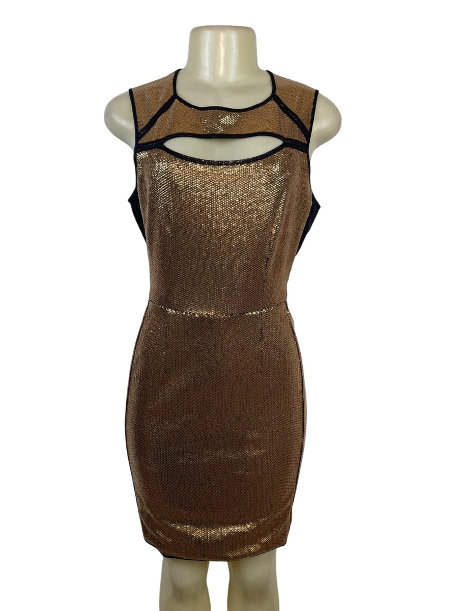 bcbg gold dress self-portrait - Gold Rhinestone Drape Maxi Dress main image 0