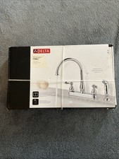 Delta Windmere 21996LFSS Stainless 2 Handle Kitchen Faucet with Side Sprayer