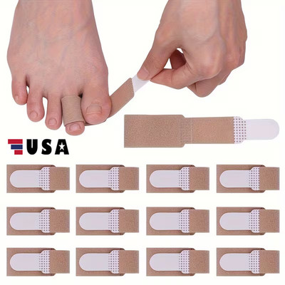 20Pcs Hammer Toe Straightener Hammer Toe Splints Toe Cushioned Bandages Beige US