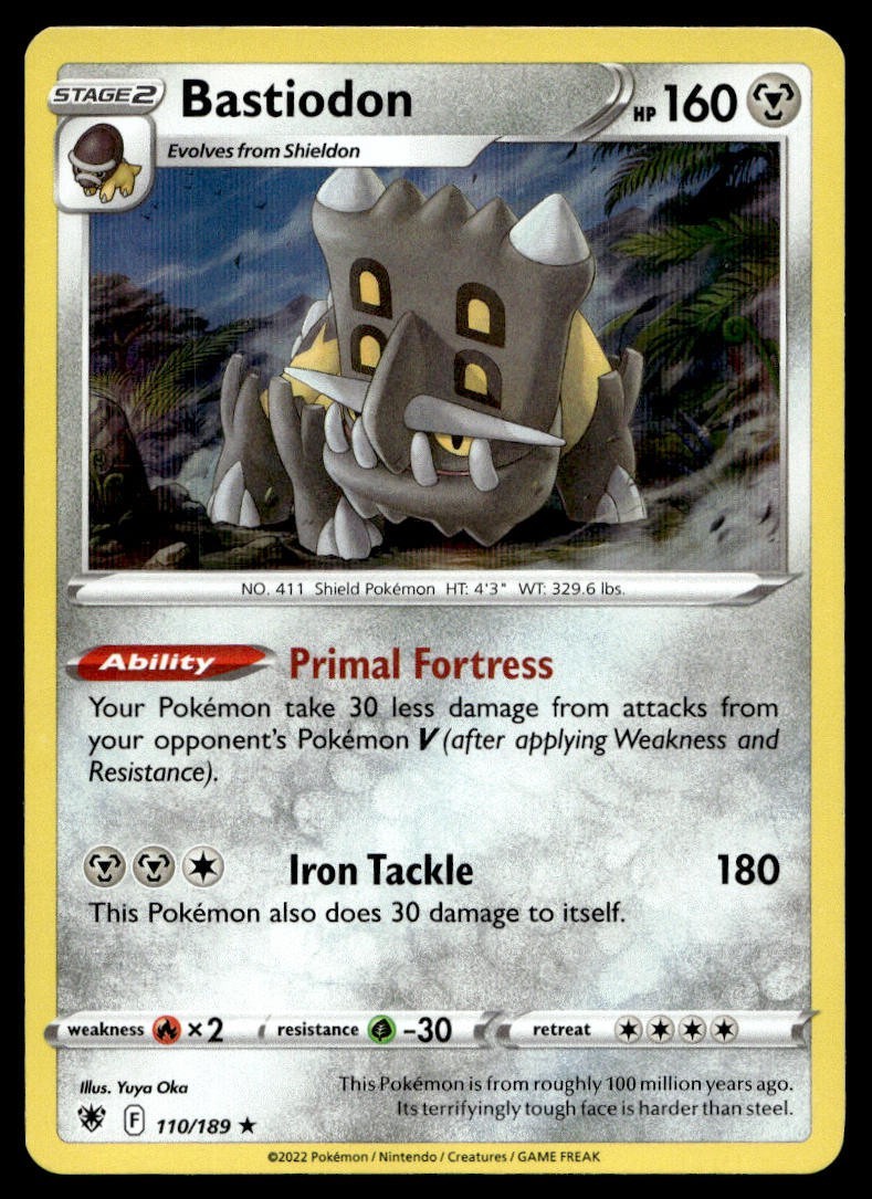 Bastiodon 110/189 Pokemon Card Astral Radiance  Rare 160 HP Holo LP M32