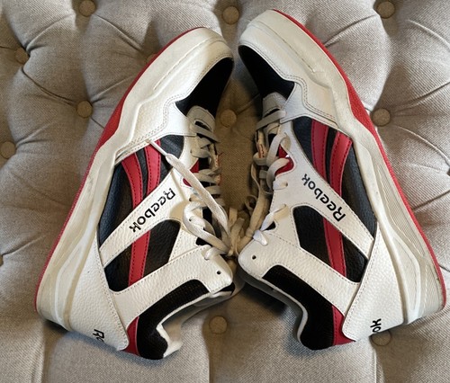 Reebok Galaxy1 Mens 11 White Black Red Mid Basketball Shoes Sneakers AR30109 - Picture 4 of 9
