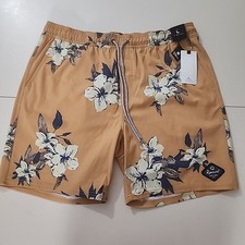NWT Rip Curl Men's Lay Days Swim Trunks Size Large - Floral Tropical 18   R3 