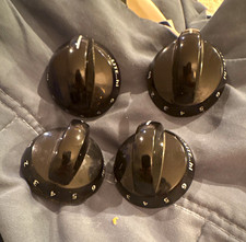 4-Pack Black Plastic Range/Stove Burner Control Knobs for Conventional Oven