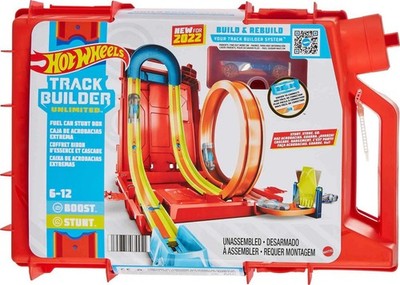 Car Set, Track Builder Unlimited Playset Fuel Can Stunt Box, 14 Component Par...
