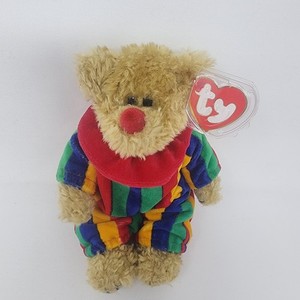 Ty Beanie Baby Attic Treasures Piccadilly Circus Clown Bear Vtg Pvc 1993 3rd Gen