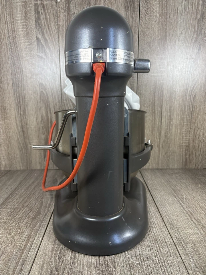 KitchenAid KSM8990DP Commercial 8 Qt Bowl Lift Mixer Gray w/ Bowl & Shredder - Image 4 of 4