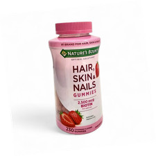 Nature's Bounty Hair, Skin, and Nails Vitamin Gummies With Biotin, 230 Count