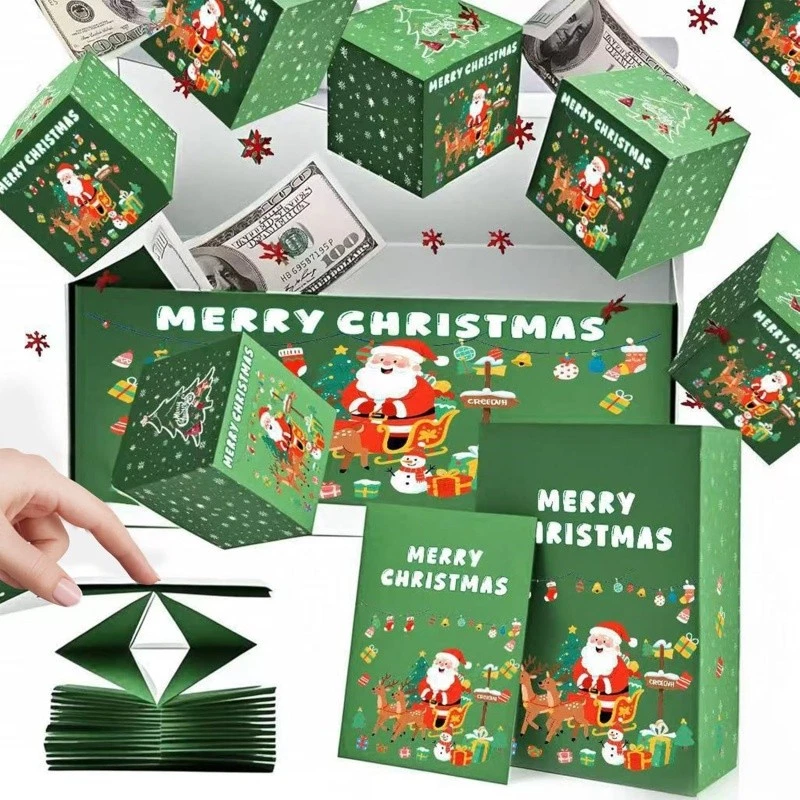 12X Surprise Money Bounce Jumping Box Pop Up Explosion Gift Boxes 2025 Christmas - Image 2 of 4