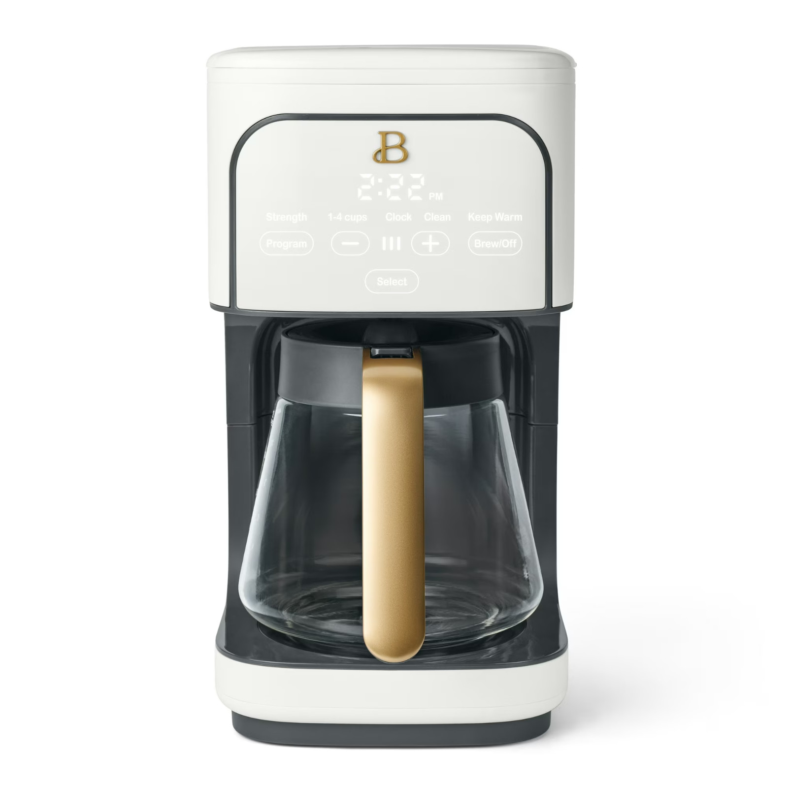 Beautiful 12 Cup Programmable Coffee Maker, White Icing by D