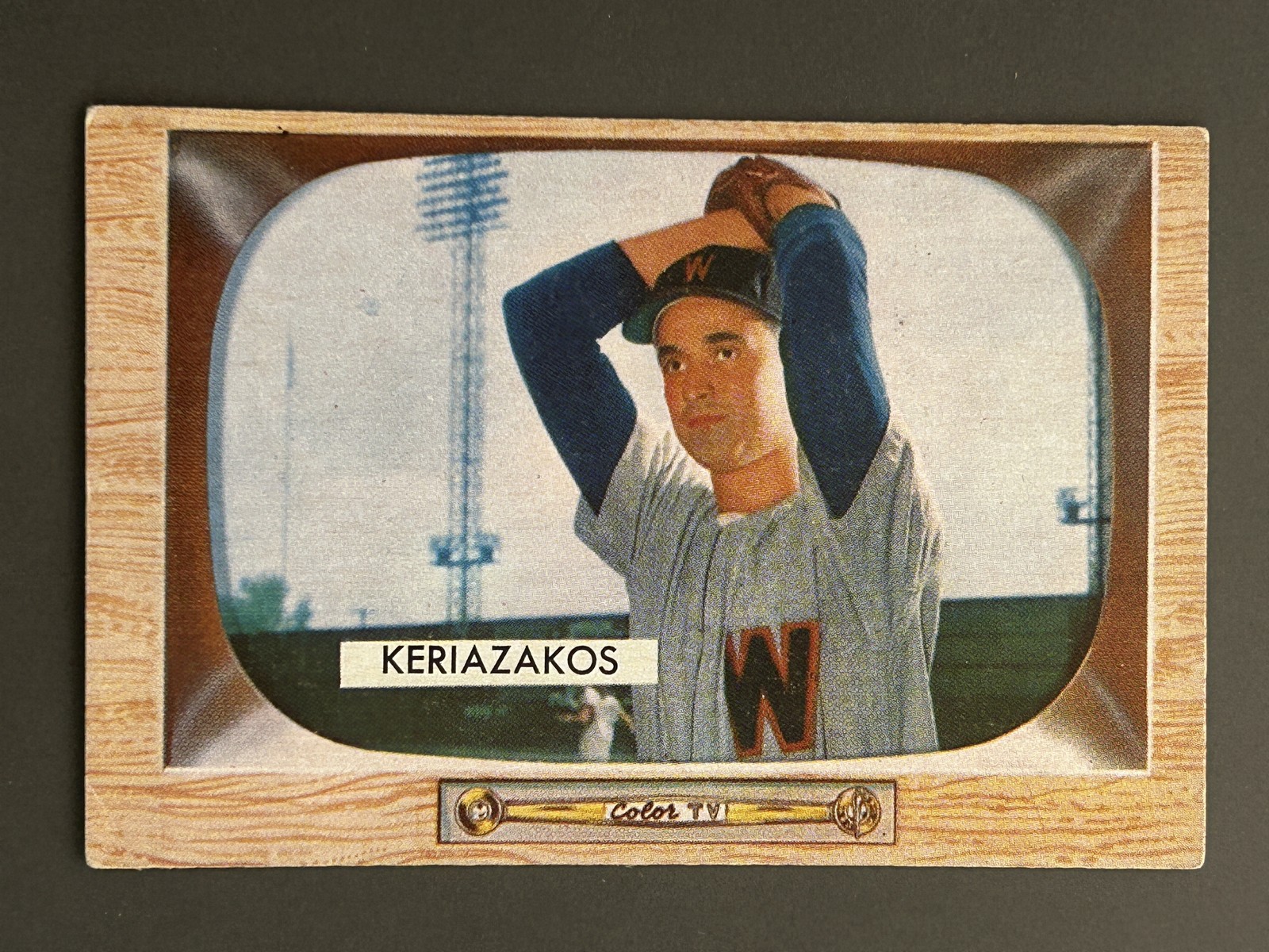 1955 Bowman #14 Gus Keriazakos Washington Senators VG/VG-EX