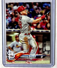2018 Topps #21- Harrison Bader Rookie Rc Card. rookie card picture
