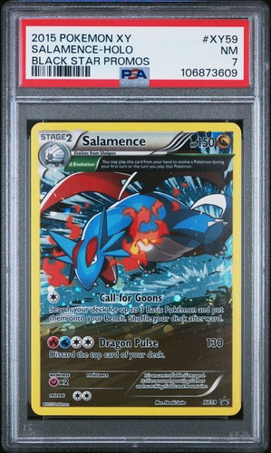 2015 POKEMON XY BLACK STAR PROMOS #XY59 SALAMENCE-HOLO PSA 7