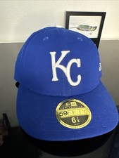 New Era Kansas City Royals 59Fifty Fitted Hat Royal Blue 6 7/8 Free Shipping A27